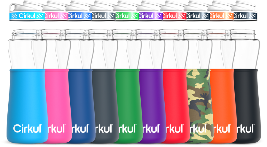 Add-on: 22oz. Plastic Bottle & Comfort Grip Lid + 22oz. Chill Sleeve