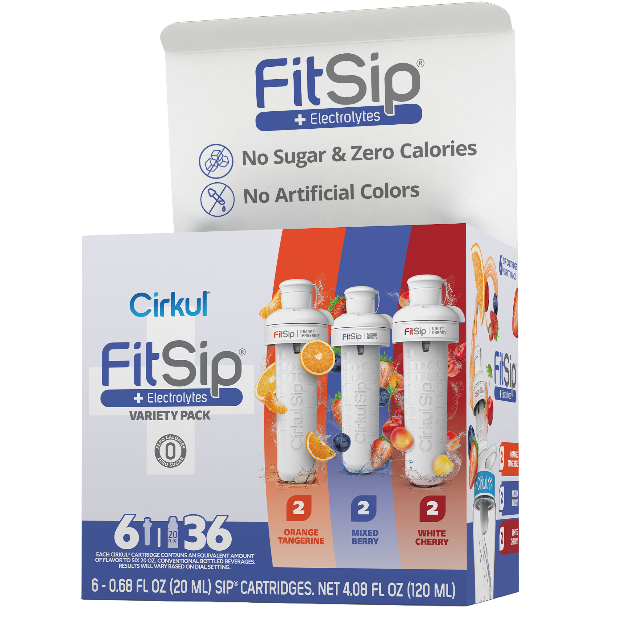 Base: FitSip Flavor Cartridge Variety Pack, 6-Pack