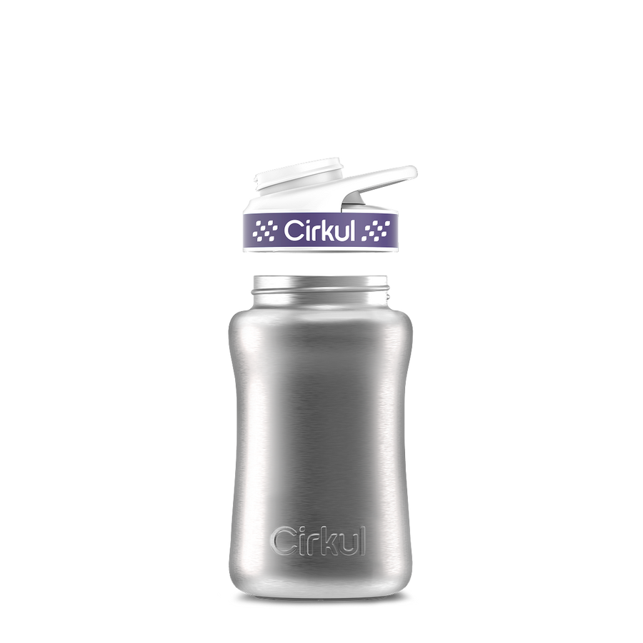 12oz. Stainless Steel Bottle & Comfort Grip Lid